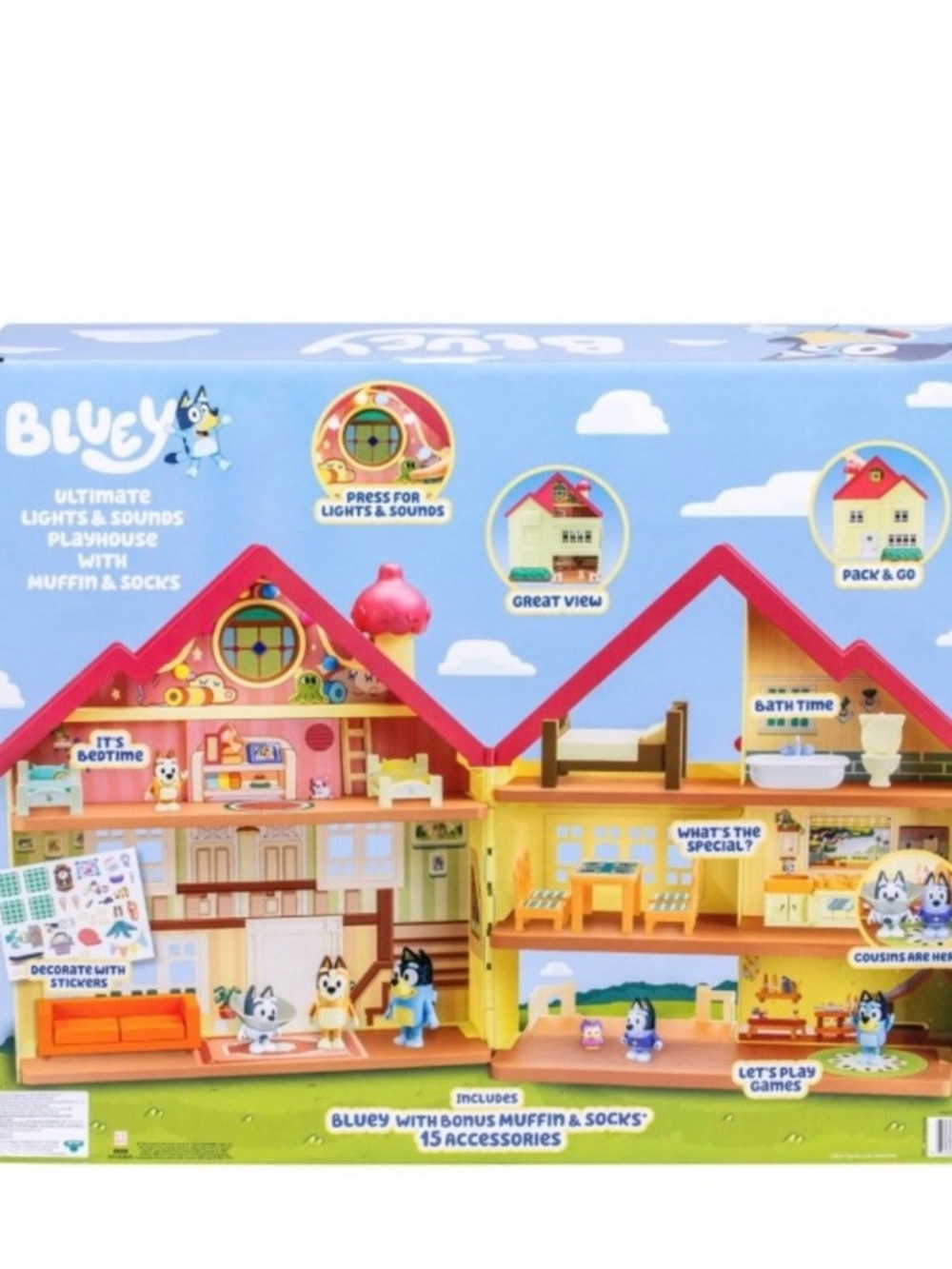 Bluey ultimate lights & sounds playhouse target exclusive EUC